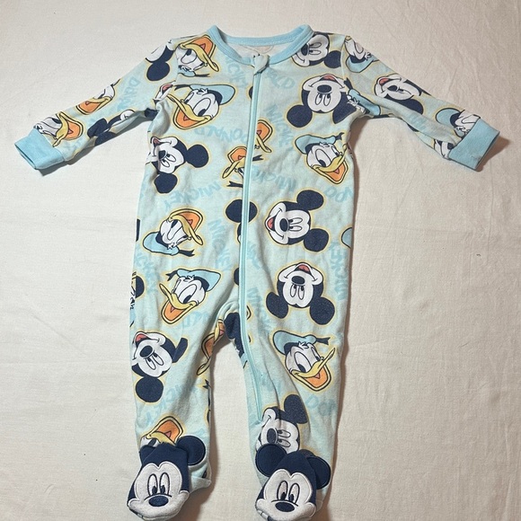 Disney Baby - Light Blue Mickey and Donald Footie Sleeper - Picture 2 of 5